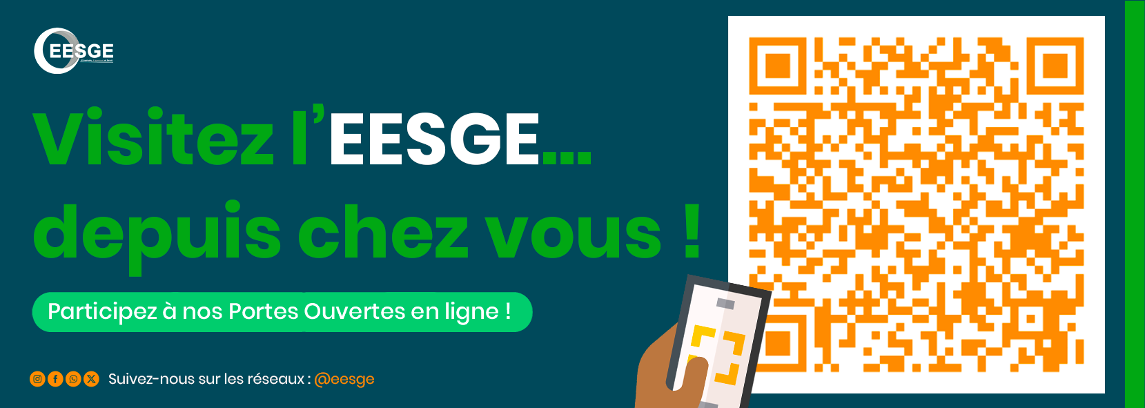 Visitez l’EESGE depuis chez vous – Participez aux Journées Portes Ouvertes Virtuelles en ligne